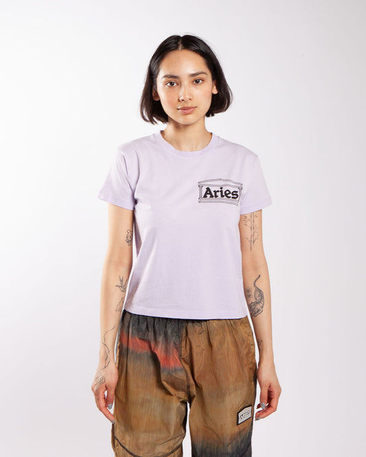 Aries Sunbleached Temple SS Tee - Baby Faded Purple