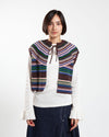 Multi Beams Boy knitted women’s vest, front view