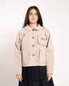 Brain Dead Boxy Ruffle Jacket Natural