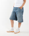 Carhartt WIP W' Nixon Double Knee Short Blue Destroy Wash/Splatter