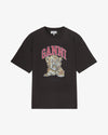 Ganni Heavy Cotton Jersey Tiger Caviar Black