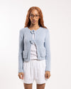 Kijun Double Corsage Cardigan Sky Blue