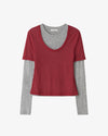 Kijun Layered Jersey Top Red