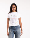 MM6 Maison Margiela Print Cropped Tee White