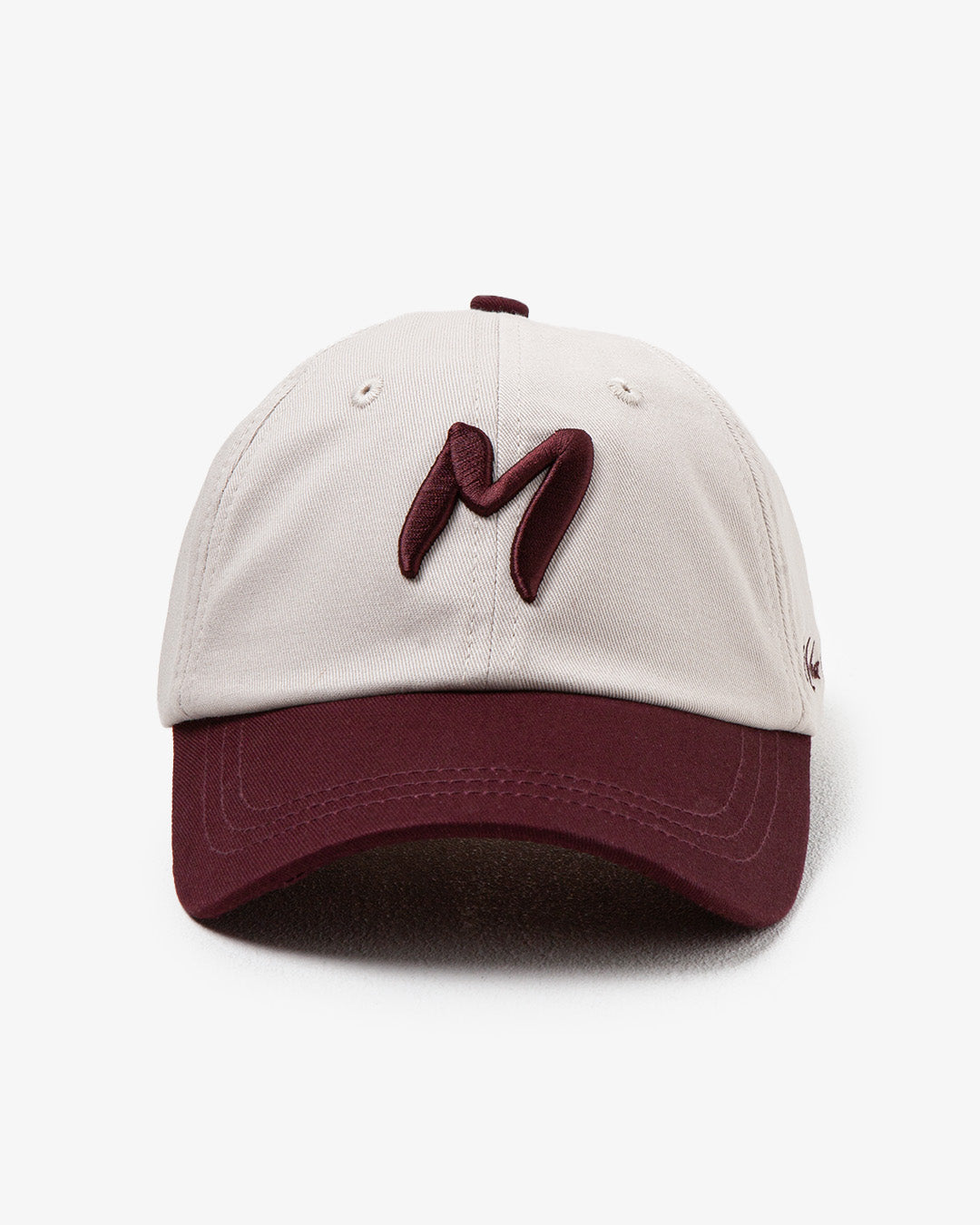 Maha Amsterdam Initial Cap Ecru Burgundy Maha Amsterdam Initial Cap Ecru Burgundy