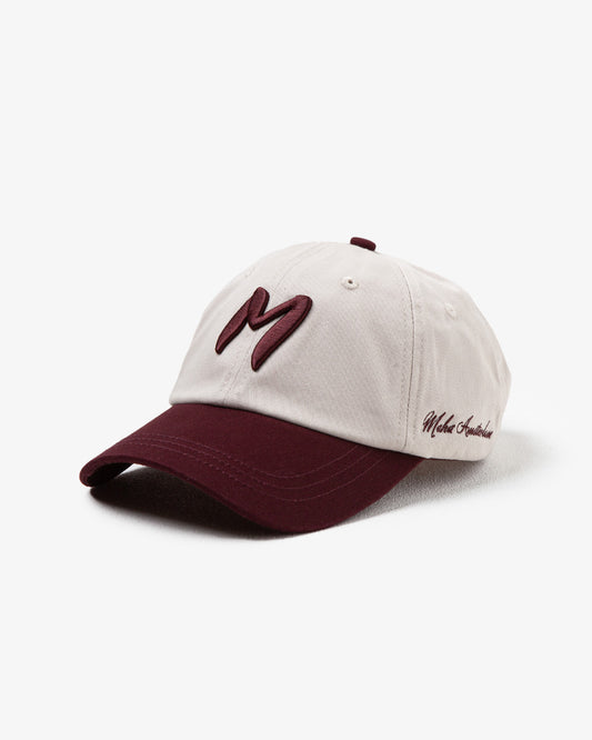 Maha Amsterdam Initial Cap Ecru Burgundy