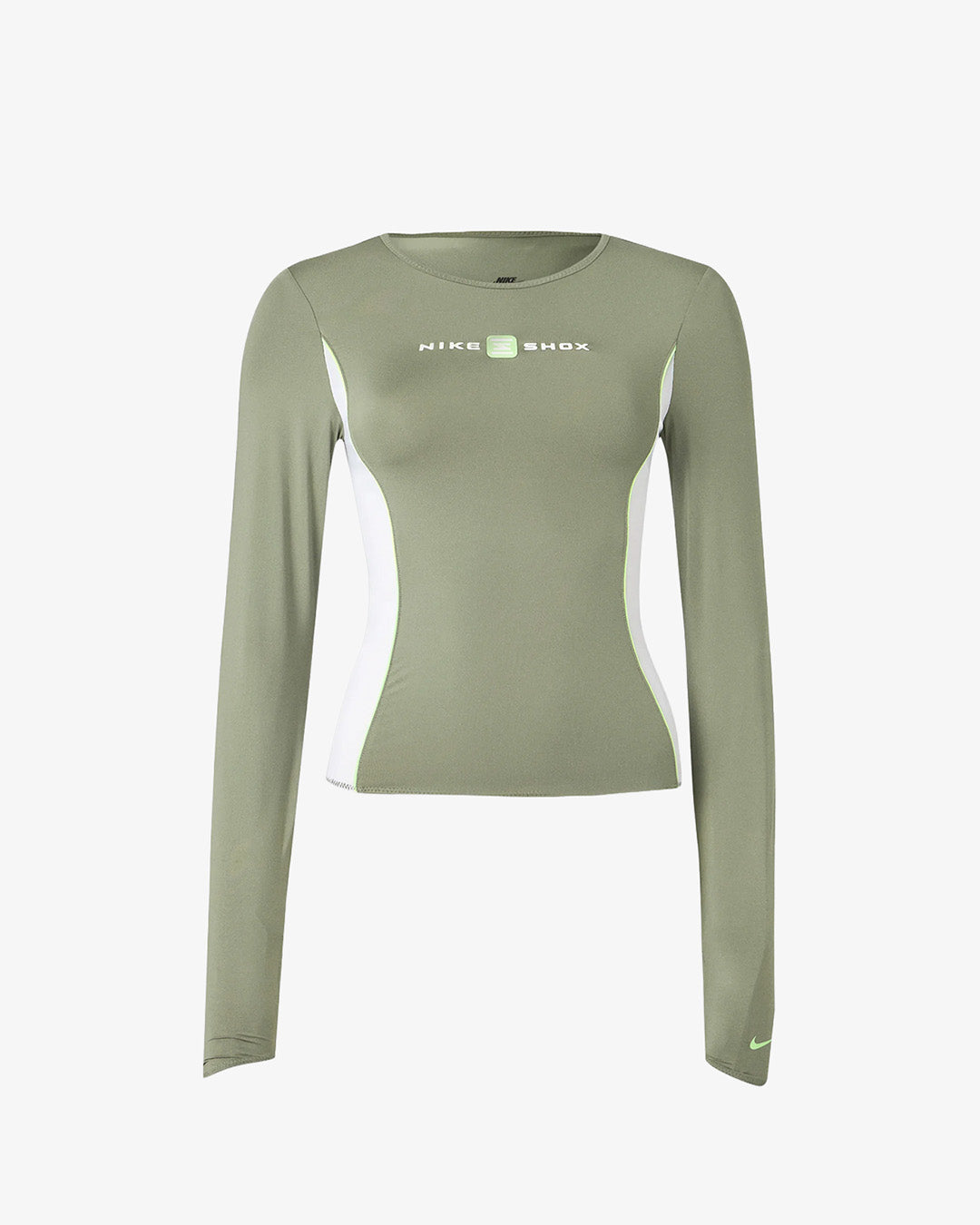 Nike Sportswear Shox Long Sleeve Top Silver Sage/White Nike Sportswear Shox Long Sleeve Top Silver Sage/White
