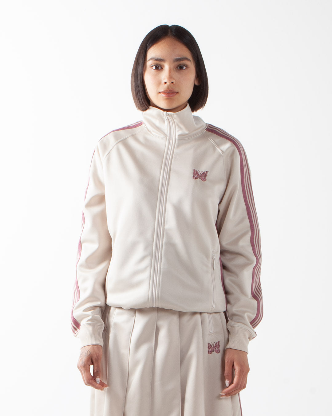 Needles Track Jacket - Poly Smooth Ivory Needles Track Jacket - Poly Smooth Ivory
