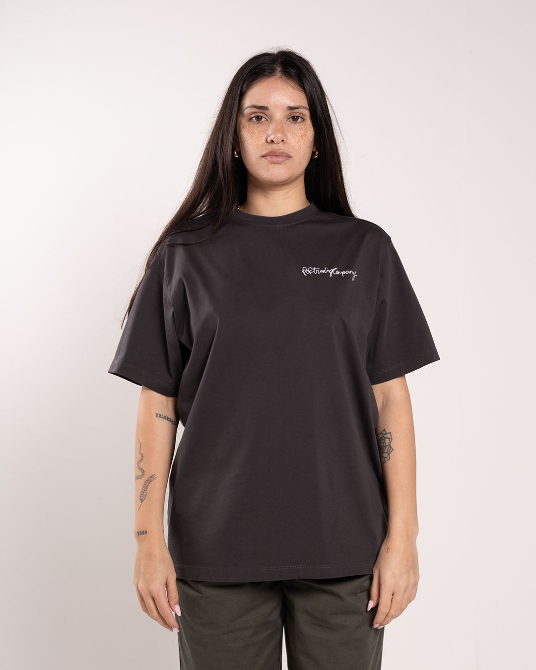 Pop Trading Company Oneliner T-Shirt Anthracite Pop Trading Company Oneliner T-Shirt Anthracite