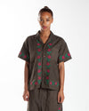 Potato Head Embroidered Short Sleeve Shirt Olive