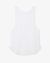 Rhodolirion Ribbed Frill Tank Top White