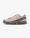 Salomon, X ALP, Brown shoe, Orange laces, Hiking shoe, women, side view