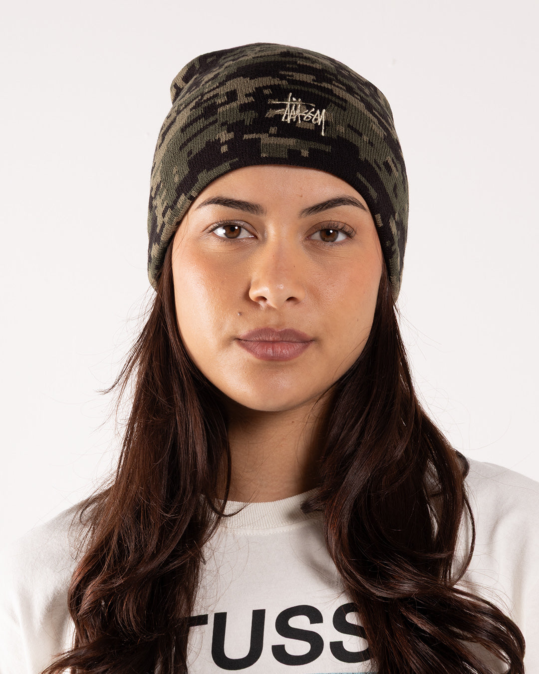 Stüssy Basic Skullcap Beanie Digi Camo Green