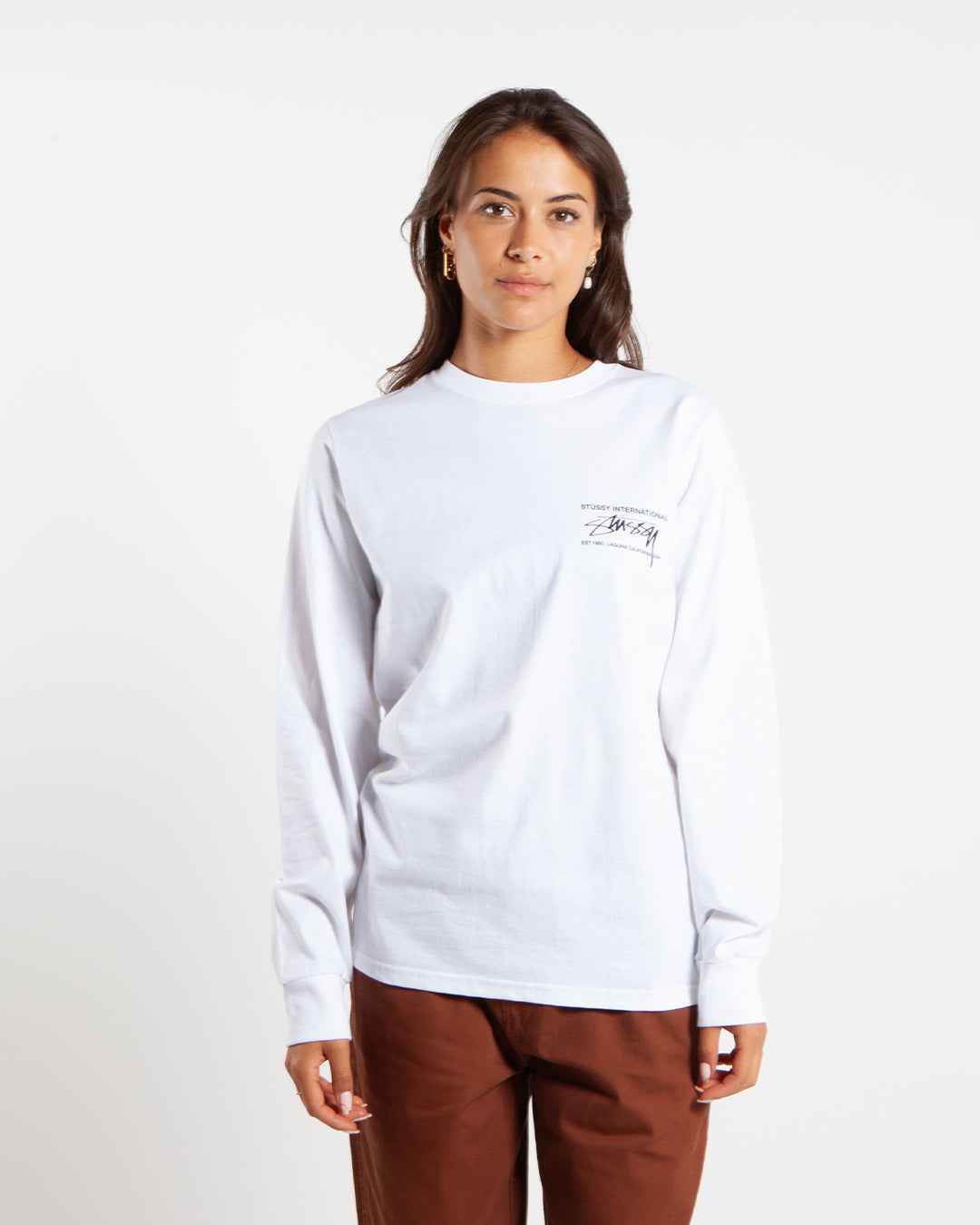 ★24SS 最新作★Stussy SMOOTH INTERNATIONAL LS TEE Stussy Smooth International L/S Tee Black Men's - SS24 - US