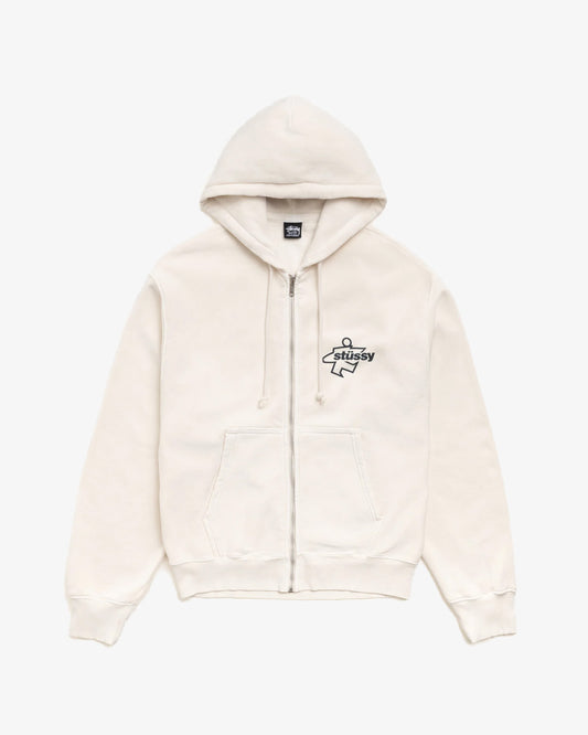 Stüssy Surf Size Gar. Dyed Zip Hood Bone