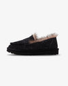 Ugg W Ellis Loafer Black, furry loafer, side view