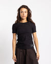 Y-3 Pleated SS T-Shirt Black