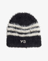 Y-3 Stripes Beanie Black/White