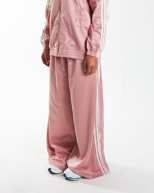 adidas Originals Satin Ruffle Wide Leg Pants Wonder Mauve