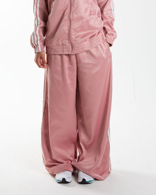 adidas Originals Satin Ruffle Wide Leg Pants Wonder Mauve
