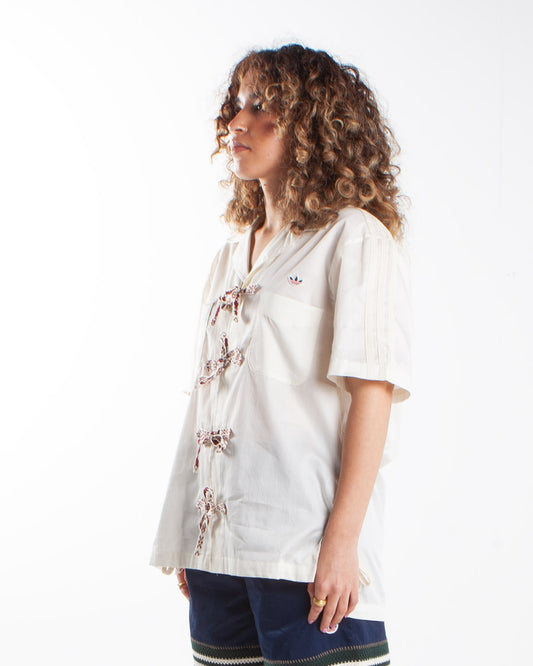 adidas x CLOT Bowling Shirt Cream White