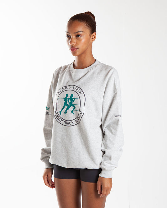 adidas x Sporty & Rich Sweater Light Grey