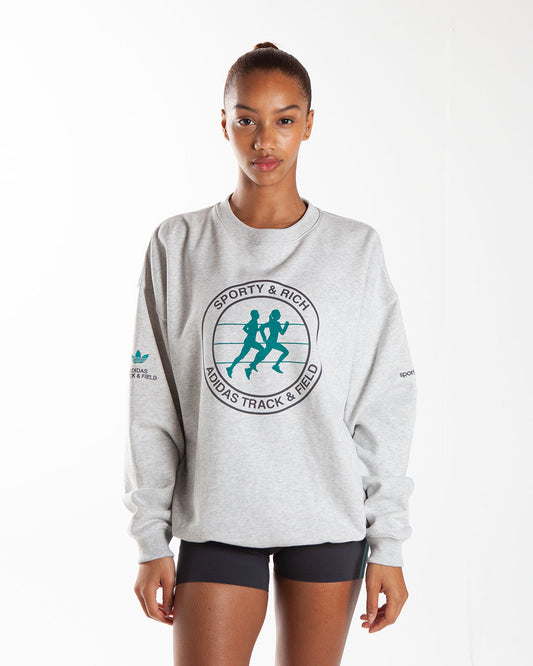 adidas x Sporty & Rich Sweater Light Grey