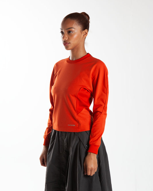 and wander Back Pile LS T Orange