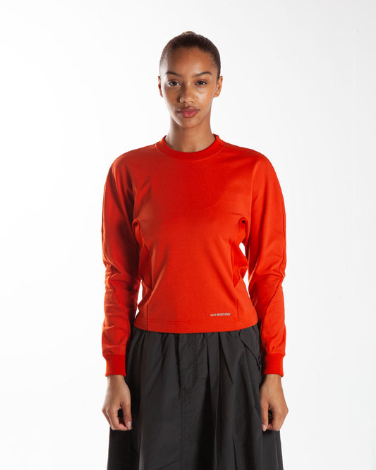 and wander Back Pile LS T Orange