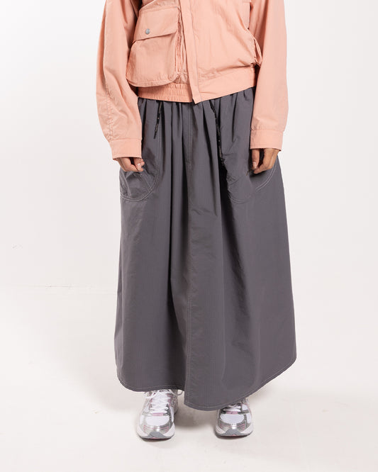 and wander CORDURA Cotton Rip Skirt Gray
