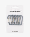 and wander Mini Carabiner Set Gray