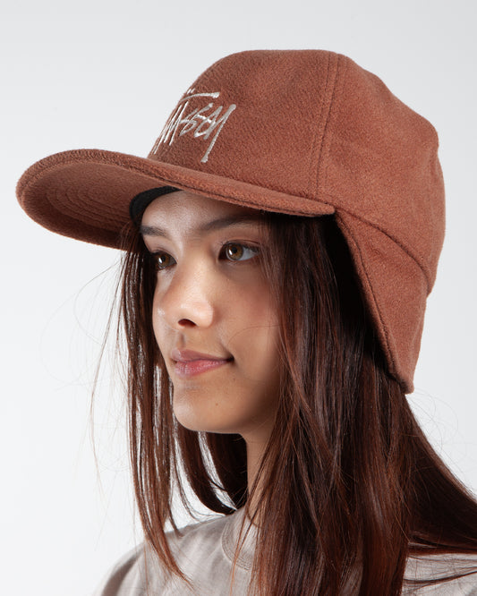 Stüssy Ear Flap Wool Crown Cap Brown