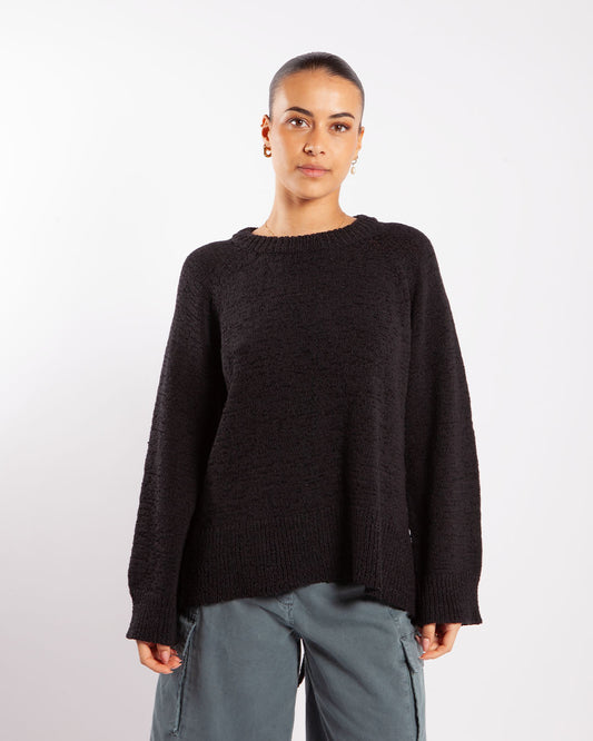 Holzweiler Wilma Tape Yarn Crew Neck Black