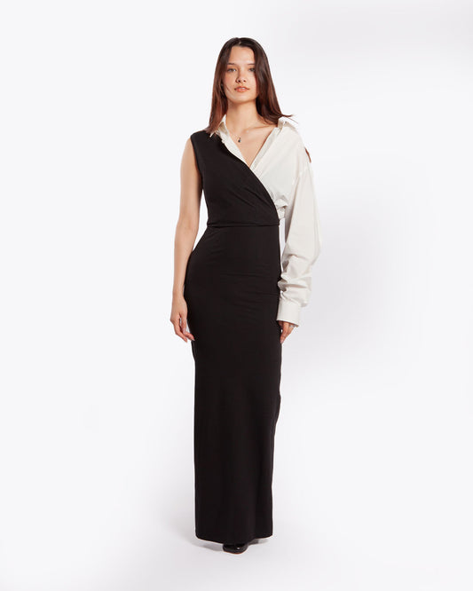 MM6 Maison Margiela Maxi Dress Black/White