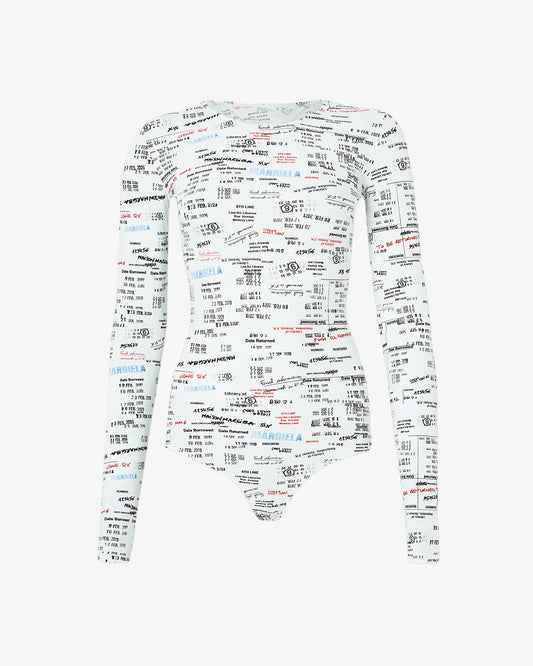 MM6 Maison Margiela Printed Bodysuit White
