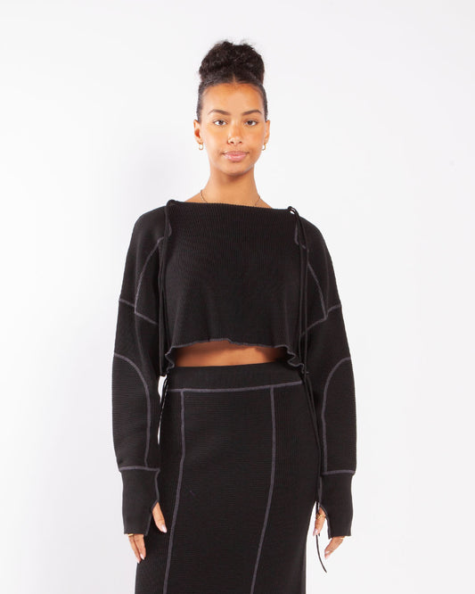 Beams Boy O. Mil Short P/O Pullover Black