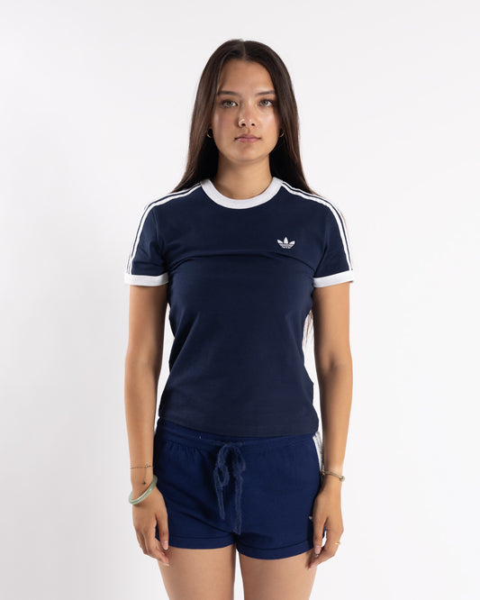 adidas 3 Stripes Tee Slim Indigo/White