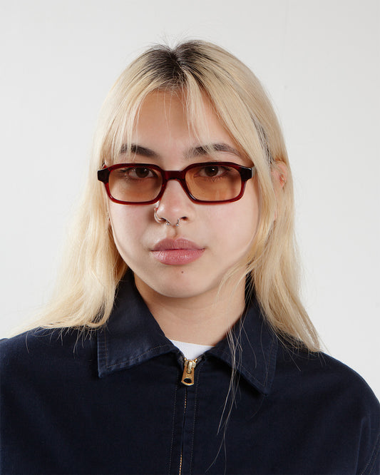 Flatlist Hanky Crystal Burgundy/Peach Lens