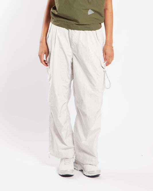 and wander Oversized Cargo Pants Off White