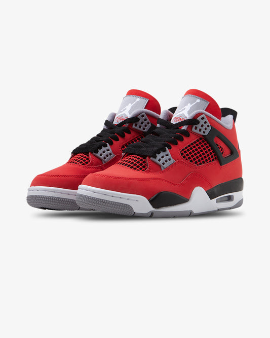 Air Jordan 4, Toro Bravo, red sneaker, women, front view