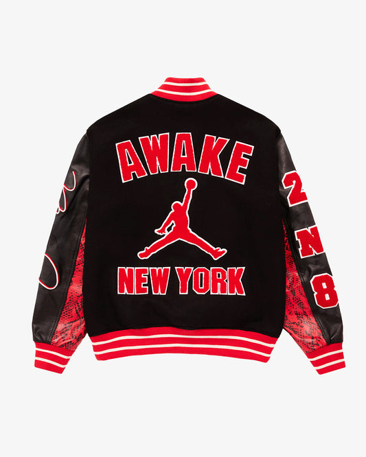 Air Jordan X Awake NY Varsity Jacket Black