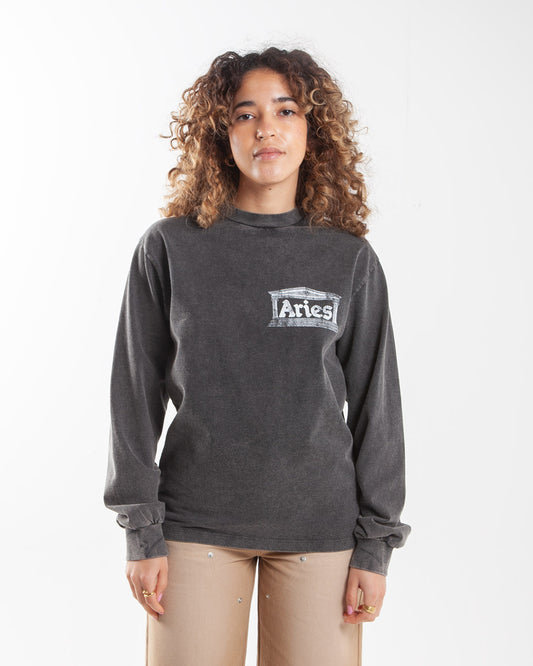 Aries Arise Aged Ancient Temple LS Tee Black