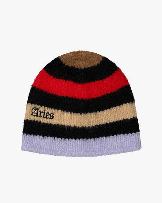 Aries Arise Brushed Stripe Beanie Multi