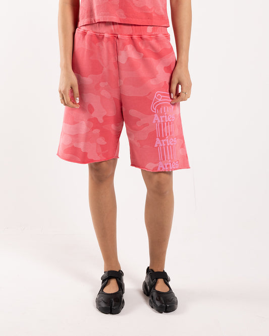 Aries Arise Camo Sweatshort Pink