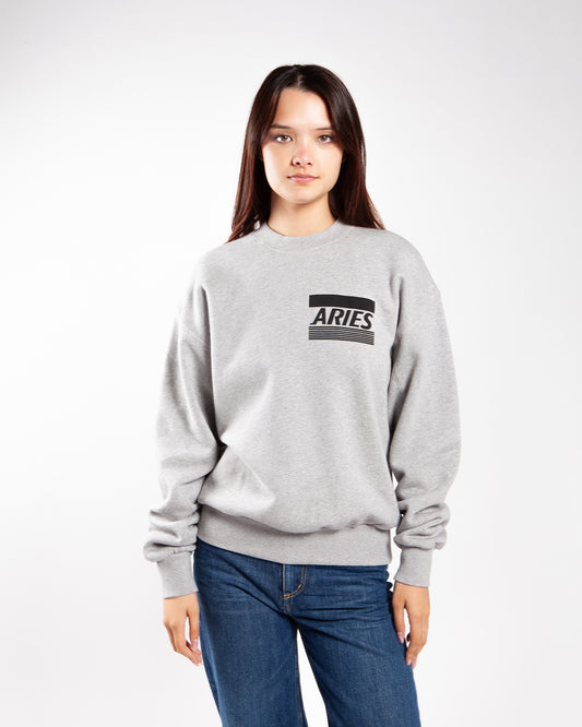 Aries Arise Credit Card Sweat Grey Marl