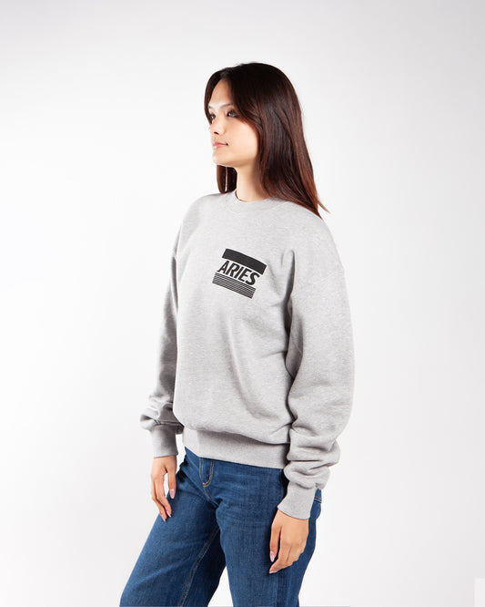 Aries Arise Credit Card Sweat Grey Marl