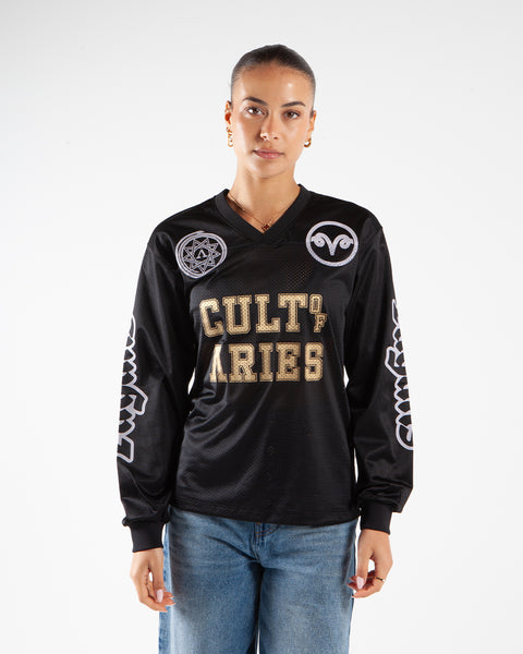 トップス Cult Leader Airtex L/S T CULT of ARIES Cult Leader Airtex LS Tee Black – Aries