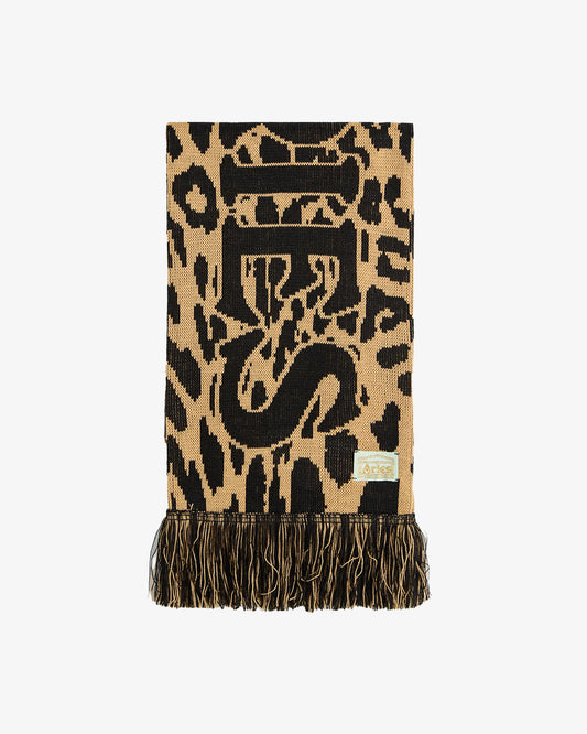 Aries Arise J'Adoro Aries Leopard Scarf Beige