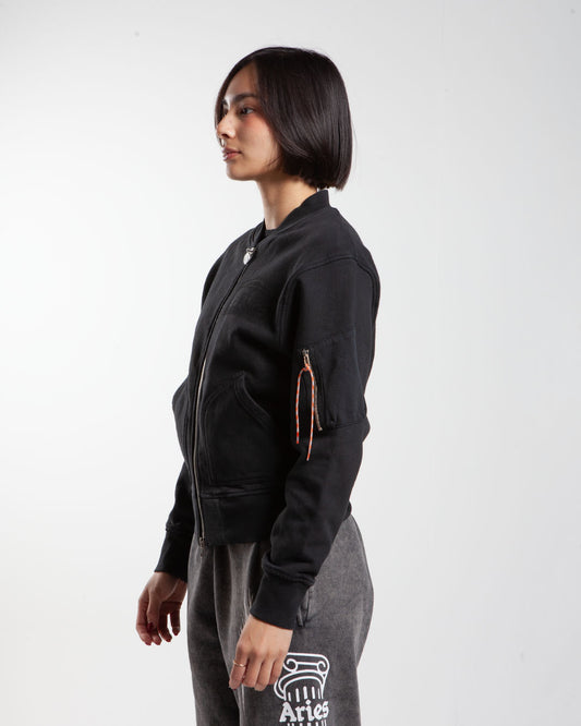 Aries Arise Premium Faded Temple Bomber Black