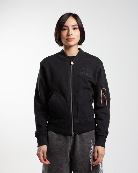 Aries Arise Premium Faded Temple Bomber Black